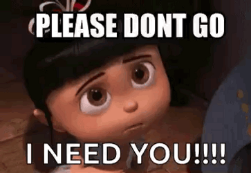 Dont Leave Me Agnes Despicable Me GIF