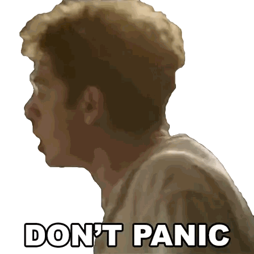 Dont Panic Text Sticker