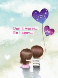 Dont Worry Be Happy Cartoon Couple GIF