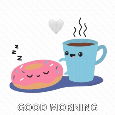 Donut And Coffee Cup Good Morning GIF