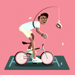 Donut Cycle Work Out Animation GIF
