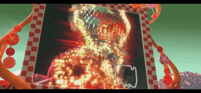 Donut With Checkered Frame GIF