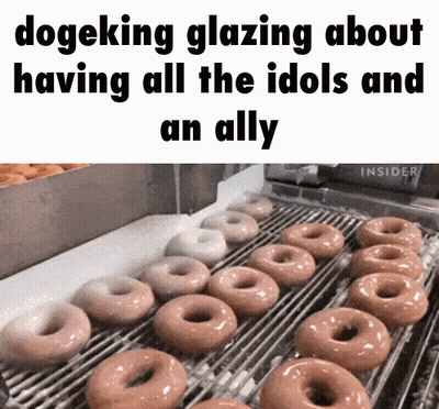 Donuts On Conveyor Belt Dogeking Glazing All Idols GIF