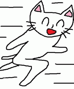 Doodle Cat Running GIF
