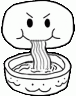Doodle Smiley Eating Noodle GIF