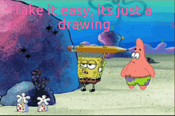 Doodlebob Its Just A Drawing GIF