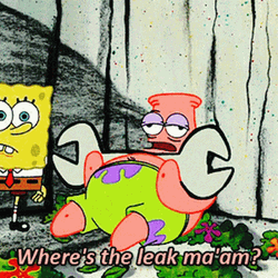 Doodlebob Wheres The Leak Maam GIF | GIFDB.com