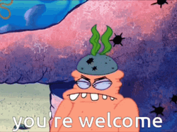 Doodlebob Youre Welcome GIF
