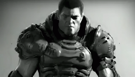 Doom Slayer Black And White Image Compilation GIF