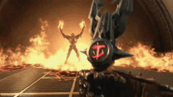 Doom Slayer First Person Intense Conflict Gmaeplay GIF