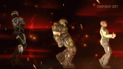 Doomguy Bot Walking GIF