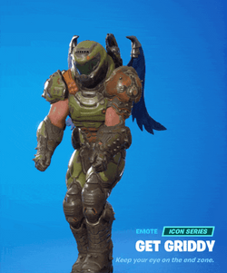 Doomguy Fortnite Griddy GIF