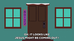 Door Opening Looks Like Might Be Coming Out GIF