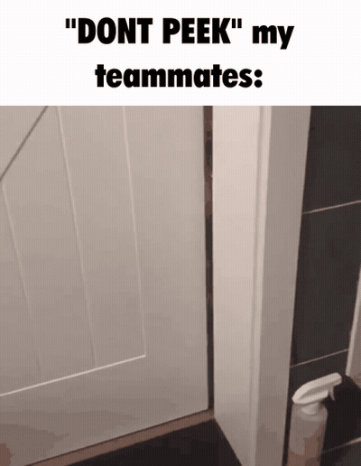 Door Saying Dont Peek GIF
