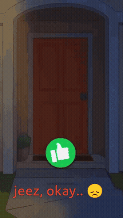 Door Thumbs Up Saying Jeez Okay GIF