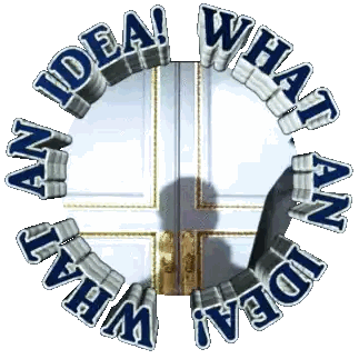 Door With Idea What Words Sticker
