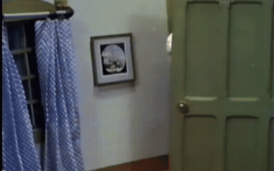 Door With Picture Behind GIF