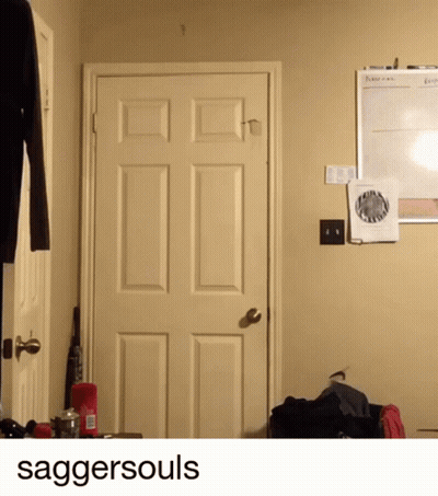 Door With Saggersouls Written On Bottom GIF