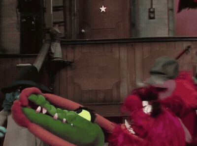 Door With Star Behind Cartoon Characters GIF