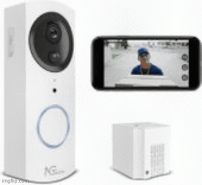 Doorbell Camera Man In Boat On Cell Phone GIF