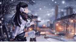 Dope Anime Ruri Goko Snow GIF