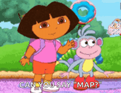 Dora The Explorer And Monkey Saying Can You Say Map GIF