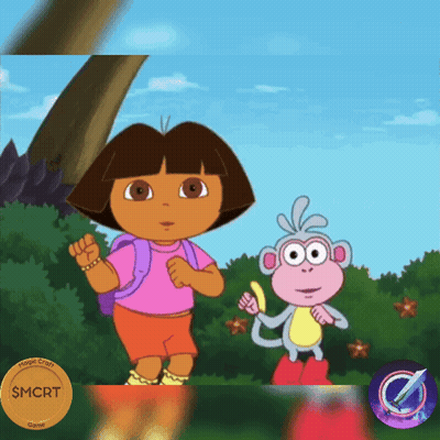 Dora The Explorer And Monkey With Magic Coin GIF