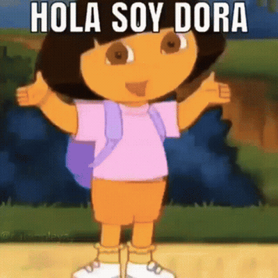 Dora The Explorer Is Giving A Thumbs Up While Wearing A Backpack And Giving A Thumbs Up . GIF