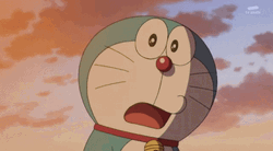 Doraemon Blushing Smile GIF