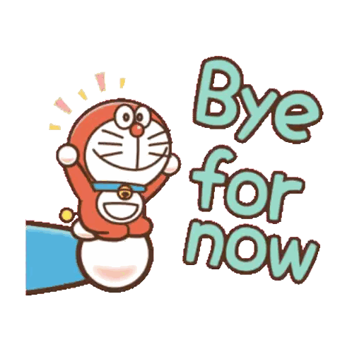 Doraemon Bye For Now Sticker