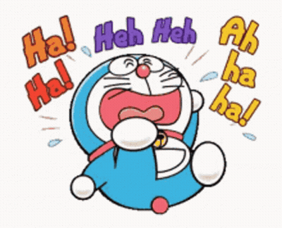Doraemon Laughing Saying Ha GIF