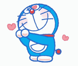 Doraemon Love Hearts GIF