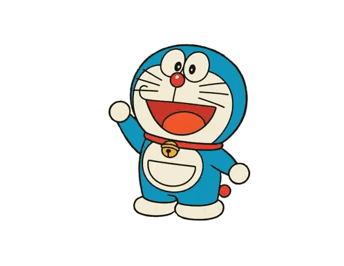 Doraemon Smiling With Bell Sticker
