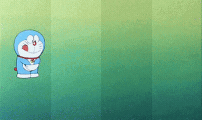 Doraemon Standing In Grass GIF
