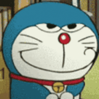 Doraemon With Red Nose GIF