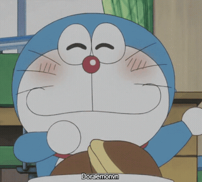 Doraemon With Red Nose GIF