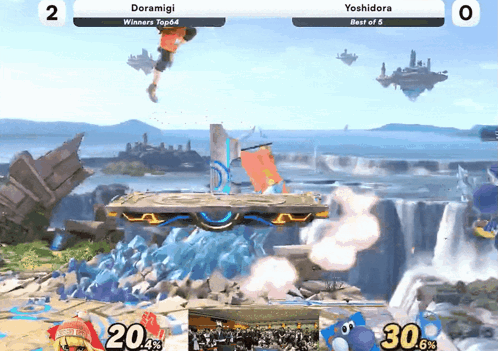 Doramigi And Yoshidora Are Playing A Video Game With A Score Of 2 To 0 GIF