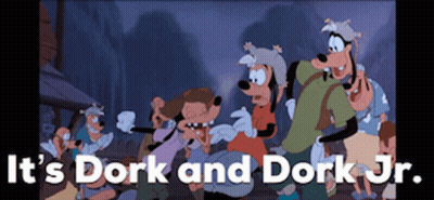 Dork Season Sign Next To Cartoon Character GIF
