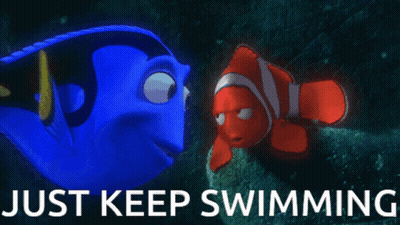 Dory And Clown Fish Just Keep Swimming GIF
