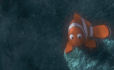 Dory And Clown Fish Saying Hey Mr Grumpy Gills GIF