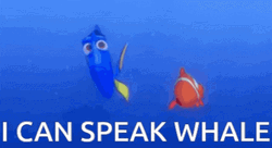 Dory Can Speak Whale  GIF