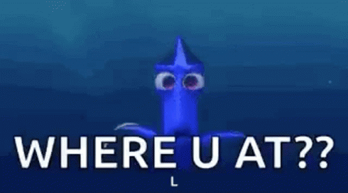 Dory From Finding Nemo Is Asking Where U At ? GIF
