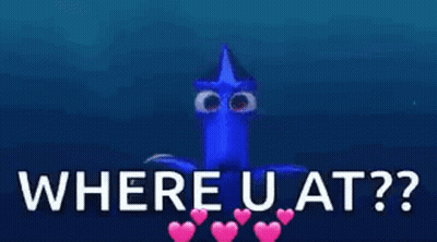 Dory From The Movie Finding Nemo Is Asking Where U At ? GIF