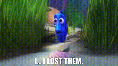 Dory Saying I Lost Them GIF