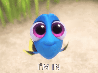 Dory Smiling Saying I'm In GIF