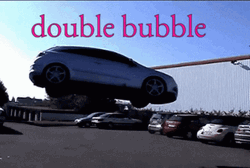 Double Bubble Car Floating GIF