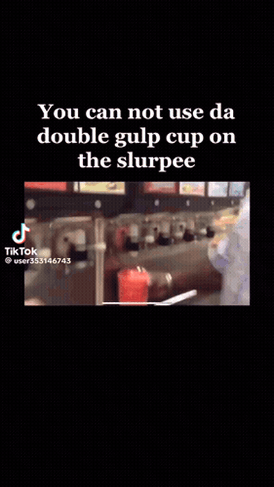 Double Gulp Cup On A Slurpee GIF