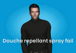 Douchebag Repellant Spray Adam Levine GIF