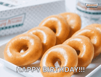 Doughnuts Saying Happy Birthday GIF
