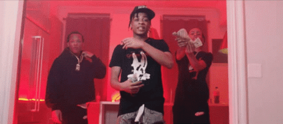 Dougie B Rapping In Red Lights GIF